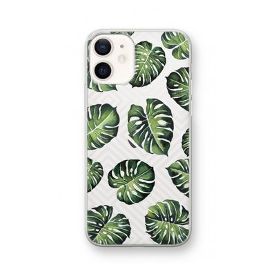 Geometrische jungle: iPhone 12 Transparant Hoesje