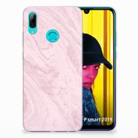 Huawei P Smart 2019 | TPU | Siliconen hoesje | Marble Pink - Origineel Cadeau Vriendin
