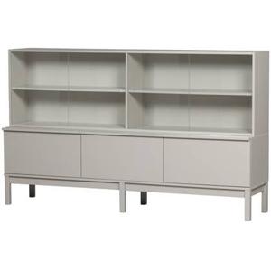 WOOOD Klink Dressoir|Vitrinekast - Grenen - Mist - 120x200x46