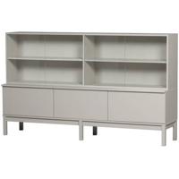 WOOOD Klink Dressoir|Vitrinekast - Grenen - Mist - 120x200x46