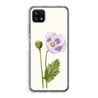 Purple poppy: Samsung Galaxy A22 5G Transparant Hoesje