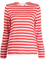 Comme Des Garçons Girl pull rayé à col rond - Rouge