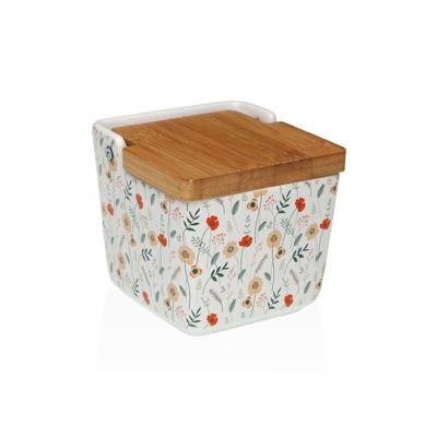 Zoutvaatje met deksel Versa Verdi Keramisch 8,8 x 8,5 x 8,8 cm