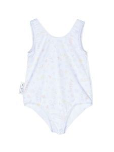 Off-White Kids maillot de bain à imprimé graphique - Blanc