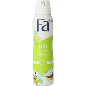 FA Deodorant spray fresh & free coconut & lime (150 ml)