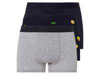 LIVERGY 3 heren boxers (L, Citroen/zwart/grijs)