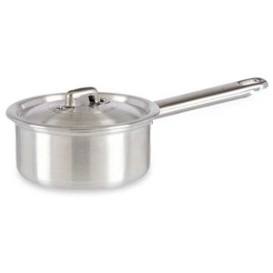 Steelpan/sauspan/juspan zilverkleurig 26 x 14 x 8 cm van 0.6 liter aluminium