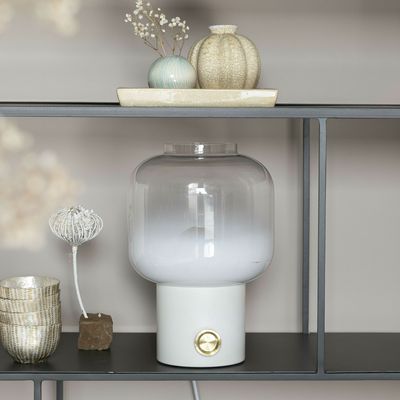 Zuiver Tafellamp 'Moody' Glas, kleur Wit
