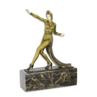 A BRONZE SCULPTURE OF A CAUCASIAN DANCER A BRONZE SCULPTURE OF A CAUCASIAN DANCER
