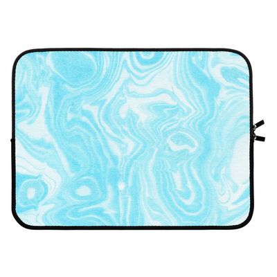 Waterverf blauw: Laptop sleeve 15 inch