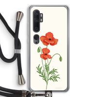 Red poppy: Xiaomi Mi Note 10 Pro Transparant Hoesje met koord
