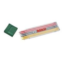 Bosch Set van 6 meerkleurige grafietstiften (2 rood, 2 geel, 2 HB 2,8 mm grafiet)