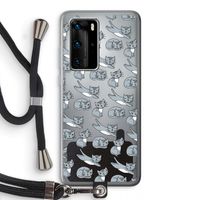 Poezen: Huawei P40 Pro Transparant Hoesje met koord