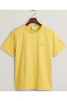 GANT Regular Fit T-Shirt ronde hals geel, Effen