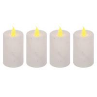 Feeric Lights LED kaarsen/stompkaarsen set - 12x stuks - wit - H7,5 cm kunststof