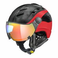 CP Camurai Carbon zwart-rood skihelm - meekleurend vizier - kies uit 4 soorten !