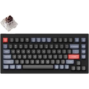 Keychron V1-B3 gaming toetsenbord RGB leds, 75%, Double-shot PBT, hot swap