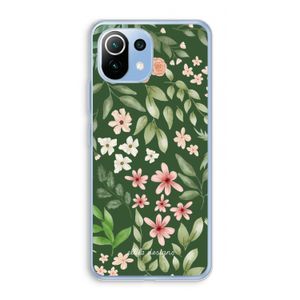 Botanical green sweet flower heaven: Xiaomi Mi 11 Lite Transparant Hoesje