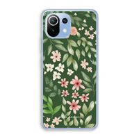 Botanical green sweet flower heaven: Xiaomi Mi 11 Lite Transparant Hoesje