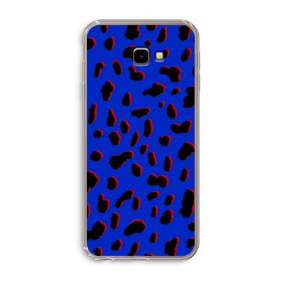 Blue Leopard: Samsung Galaxy J4 Plus Transparant Hoesje