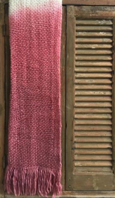 Deken acryl ombre effect in twee kleuren.