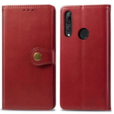 Retro effen kleur lederen gesp mobiele telefoon bescherming lederen draagtas met Lanyard & fotolijstjes & kaartsleuf & portemonnee & beugel functie vo
