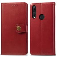 Retro effen kleur lederen gesp mobiele telefoon bescherming lederen draagtas met Lanyard & fotolijstjes & kaartsleuf & portemonnee & beugel functie vo