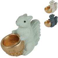 Daan Kromhout Schaal jingle zittende eekhoorn 21 cm 3 assorti | 12 stuks