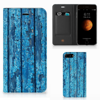 Apple iPhone 7 Plus | 8 Plus Book Wallet Case Wood Blue