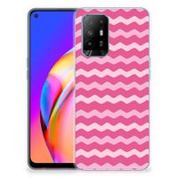 OPPO A94 5G | Reno5 Z TPU bumper Waves Pink - thumbnail