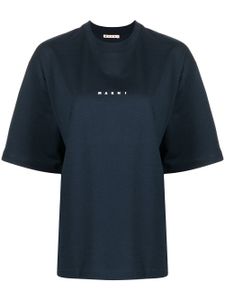 Marni t-shirt à logo imprimé - Bleu