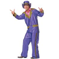 Paarse disco suit voor heren L  - - thumbnail