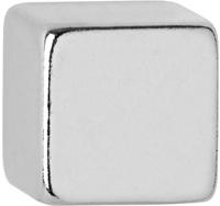 Maul neodymium kubusmagneet, ft 10 x 10 x 10 mm, zilver, blister van 10 stuks