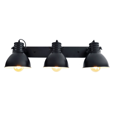 Moderne Wandlamp Spot Sophia 25 cm 3 Lichts Zwart