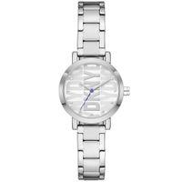 DKNY NY6646 Horloge Soho staal zilverkleurig-wit-blauw 28 mm