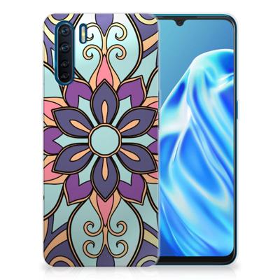 OPPO A91 | TPU Case | Purple Flower