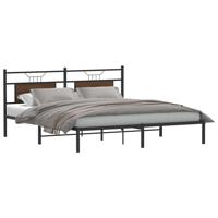 Bedframe zonder matras 183x213 cm spaanplaat bruin eikenkleurig