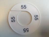 Maatring 9cm wit/zwart 55