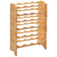 3x Stuks stapelbare bamboe fles/wijnrekken voor 8 flessen 46 x 24,5 x 29,5 cm