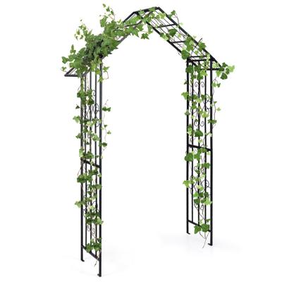 Rozenboog van Metaal Tuinboog voor Klimplanten Rozenrooster met 4 Grondpalen Poortboog Rankboog voor Achtertuin Bruiloft Feest
