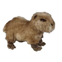 Pluche bruine waterzwijn/capibara knuffel 28 cm speelgoed   -