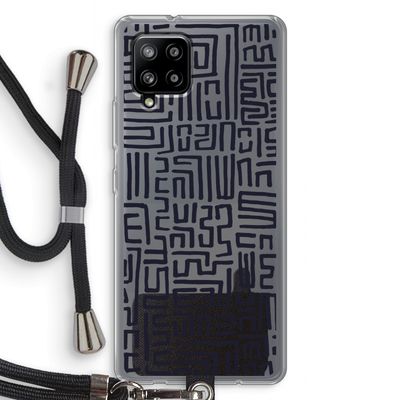 Moroccan Print: Samsung Galaxy A42 5G Transparant Hoesje met koord