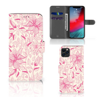 Apple iPhone 11 Pro Max Hoesje Pink Flowers - thumbnail