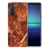 Sony Xperia 5II | TPU | Siliconen hoesje | Marmer Bruin