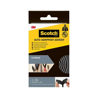 Plakband Scotch Zwart 25 mm x 1 m 1,5 m 5 kg 2 Onderdelen