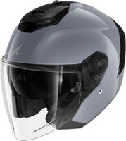 SHARK RS Jet Blank, Jethelm of scooter helm, Zilver S05