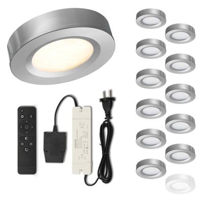 Set LED-opbouwspot met afstandsbediening Adria zilver 3W dimbaar 1-12 stuks