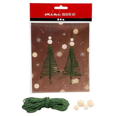 Creativ Company Mini creative kit macrame kerstboom
