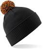 Beechfield CB450 Snowstar® Beanie - Black/Orange - One Size