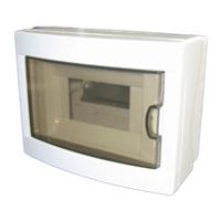 SEP -LS6 opbouw 6 module kast met din rail kleur wit 185x141x100mm IP40